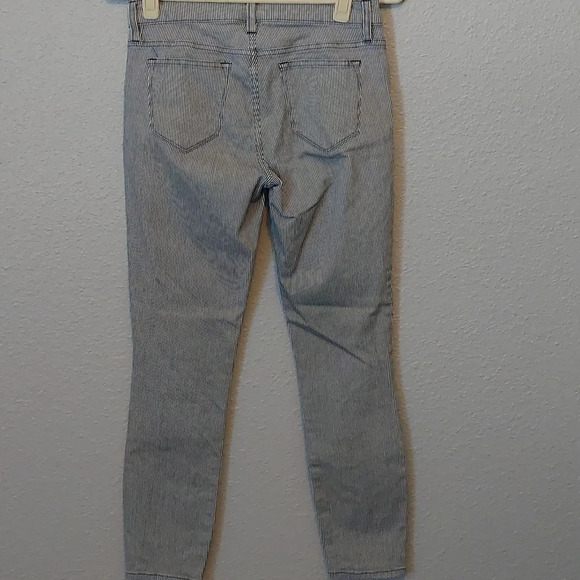 J.Crew Toothpick Railroad stripe Classic skinny jeans size 27 Preppy Casual - Picture 8 of 8